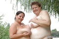 Hefty Lesbos Fucking By The River