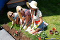 Smoking hot lesbian girl are gardening they get hot and go inside for a shower see them eat each other out