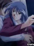 Long haired anime chick getting muff licked and screwed