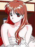 Fiery redheaded anime chick getting naughty outdoors
