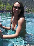 Here's a tape of my girlfriend where she first starts to strip for me in the pool, then she sucks my cock! But the fun doesn't stop there, you don't want to miss the awesome fuck we had in the bedroom, enjoy!