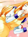 Luscious hentai cutie getting massive hooters licked and cummed