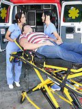 2 hot big tits nurses suck and fuck a patient in the ambulance check out these hot 3some fuck pics