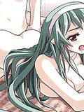Lovely hentai babe thinking of a large cock in her