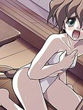 Lovely hentai babe thinking of a large cock in her