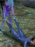 Giant boobed 3D bitch slammed by a horny alien