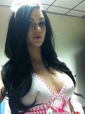 Busty brunette Kendall gets a surprise visit from her boyfriend and convinces her to fuck him on cam.