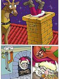 Big titted perverse comics whore riding Santa`s huge pecker