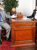Amazing big tits blonde sadie decides to fire the employee who fucks her worst in these hot office desk banging update