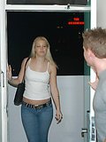 Hot blonde babe licks the and sucks the spermbag