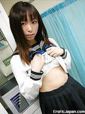 Perky boobed Japanese Emiru gets nasty in the classroom